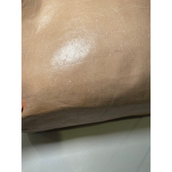 MIU MIU Vitello Leather Tote Brown Tan Large Travel Bag Tote - Picture 15 of 17